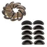 30X Modern Cup Cabinet Handle Knob Drawer Furniture Door Pull Shell Cupboard - Bronze