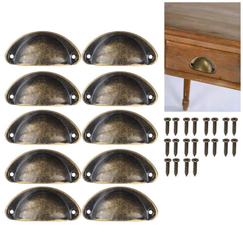 Door Hardware: 30X Modern Cup Cabinet Handle Knob Drawer Furniture Door Pull Shell Cupboard - Bronze