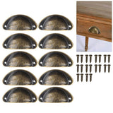 30X Modern Cup Cabinet Handle Knob Drawer Furniture Door Pull Shell Cupboard - Bronze