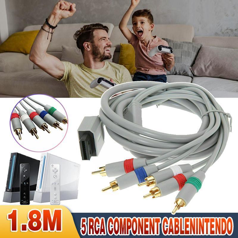 Mouse & Accessories: HDTV 5 RCA Component HD TV Audio Video Cable for Nintendo Wii amp WiiU U Console