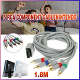 Mouse & Accessories: HDTV 5 RCA Component HD TV Audio Video Cable for Nintendo Wii amp WiiU U Console