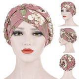 Women's Accessories: Women Floral Turban Head Wrap Cap Comfortable Chemo Headscarf Headwear - Black and white grid