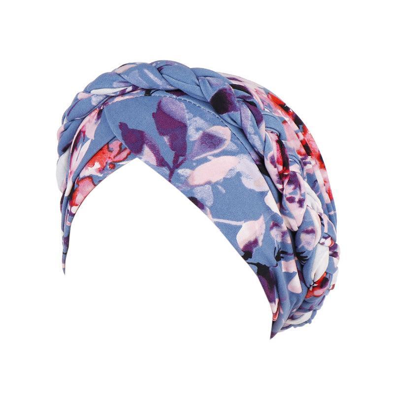 Women's Accessories: Women Floral Turban Head Wrap Cap Comfortable Chemo Headscarf Headwear - Black and white grid
