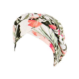 Women's Accessories: Women Floral Turban Head Wrap Cap Comfortable Chemo Headscarf Headwear - Black and white grid