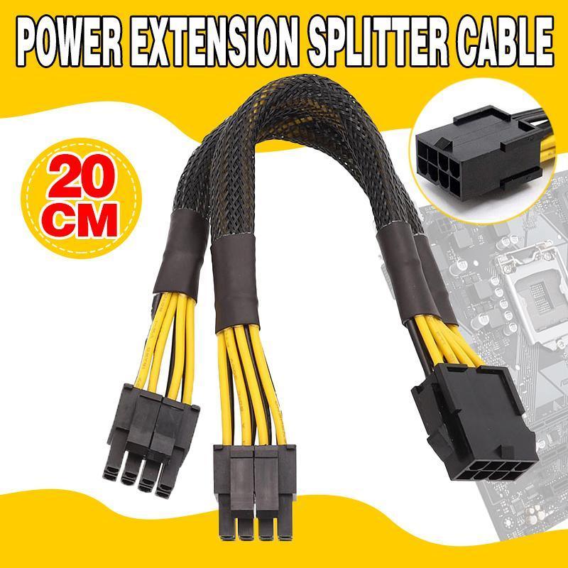 Hand Tools: 8Pin ATX 12v CPU EPS Power Extension Splitter Cable Adapter Motherboard copper