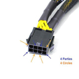 8Pin ATX 12v CPU EPS Power Extension Splitter Cable Adapter Motherboard copper