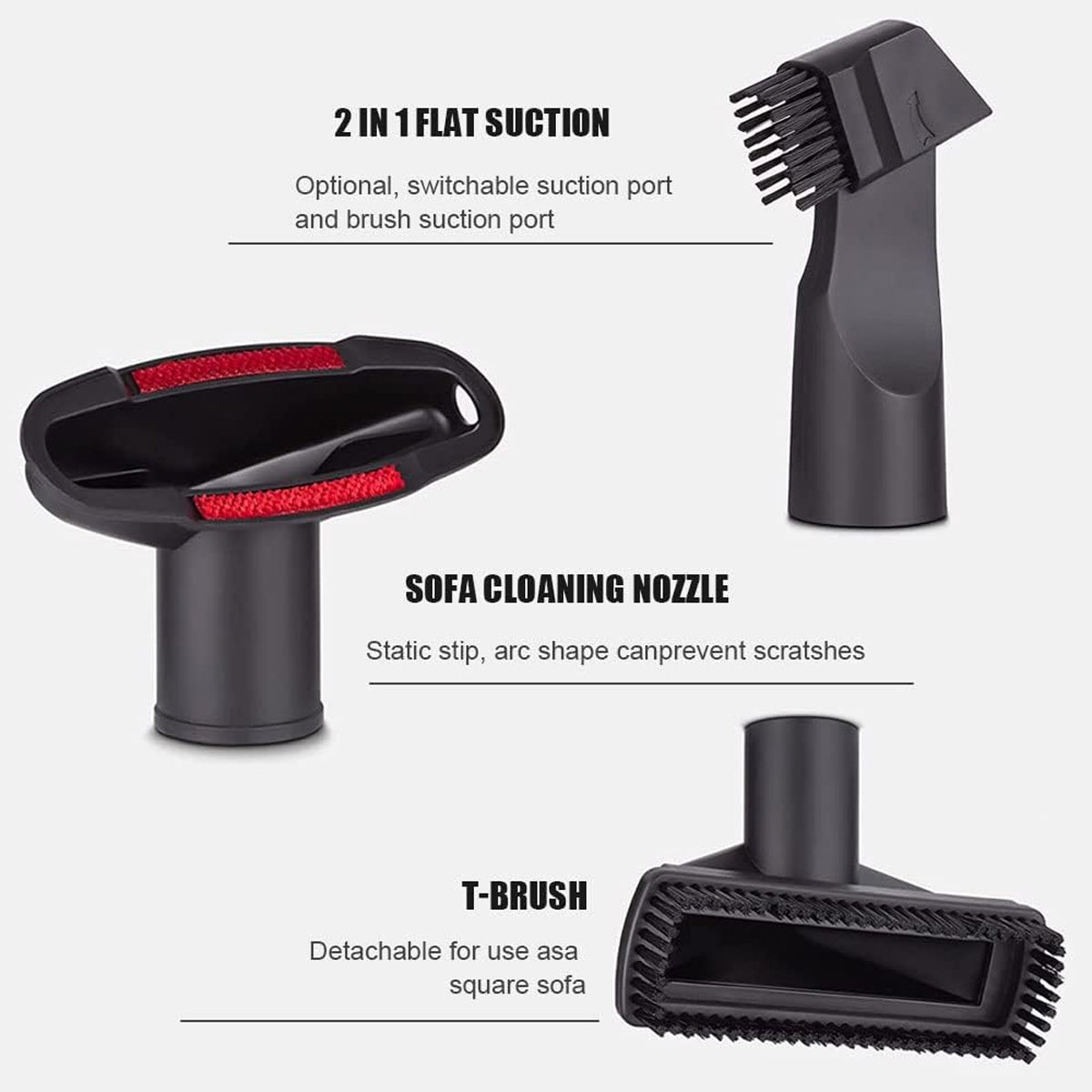 Vacuum Cleaner Accessories: 6pcs Vacuum Cleaner Accessory Suction Head Suitable for 32mm Inner Diameter Fit