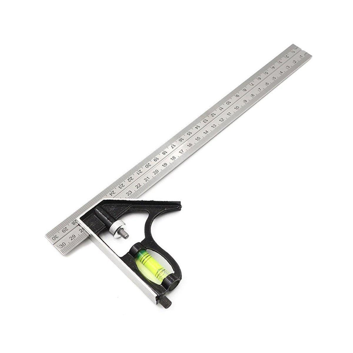 Power & Electrical Supplies: 300mm Horizontal Movable Angle Ruler Adjustable Measuring Tool for Engineering