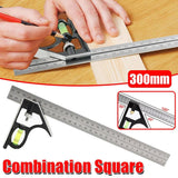 300mm Horizontal Movable Angle Ruler Adjustable Measuring Tool for Engineering