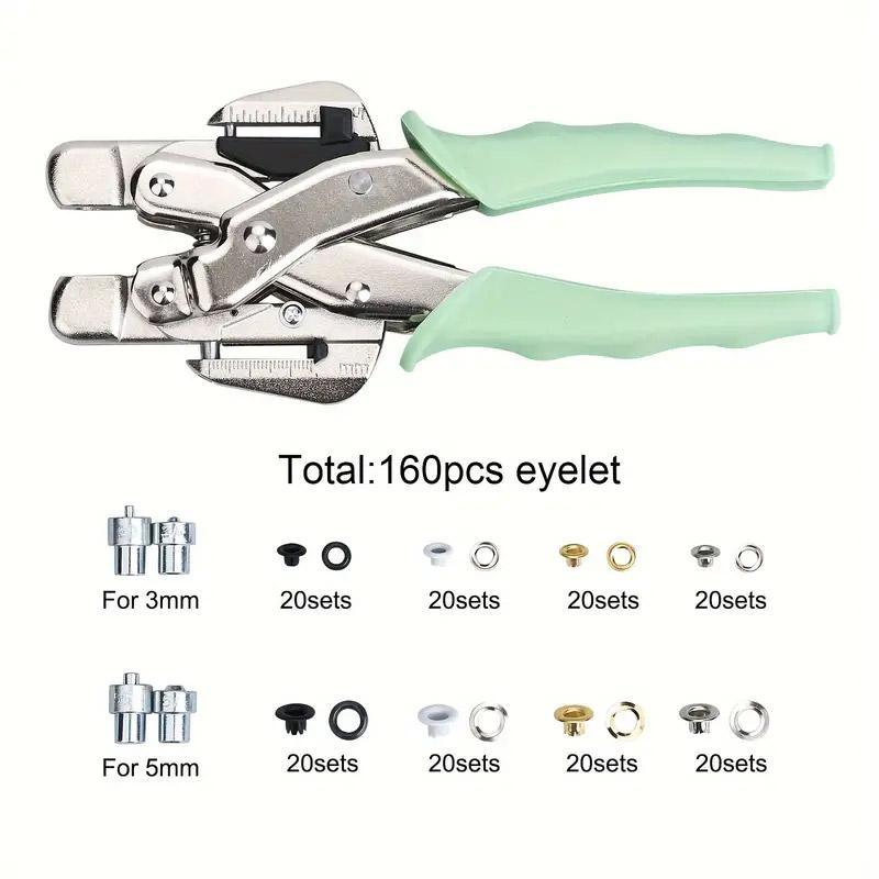 Hand Tools: Air Eye Pliers Multi Function Variable Punching Pliers for Leather Craft DIY Use