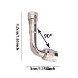 2X Car Motorbike Tyre Valve Extension Adaptor 90 Degree Angle Silver Nozzles