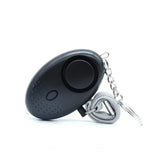 140DB Personal Alarm Keychain with LED Light for Emergency Alert and Assistance - Black
