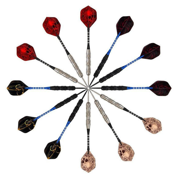 12Pcs 23.2g Iron Tip Dart Set with Aluminum Barrel and Case