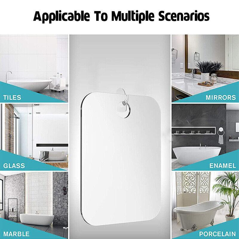 Mirrors: Fogless Polycarbonate Shower Mirror 172×132mm Anti-Fog Shaving Mirror