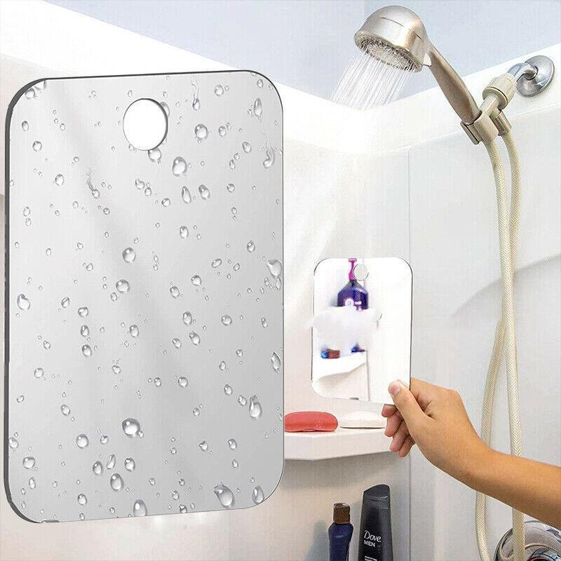 Mirrors: Fogless Polycarbonate Shower Mirror 172×132mm Anti-Fog Shaving Mirror