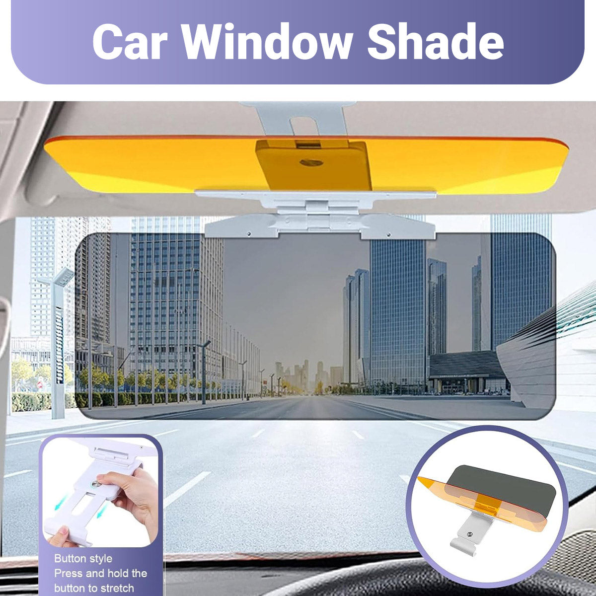 Automotive Parts: Day Night Anti Glare Sun Visor Mirror High Beam Shield Driver Eye Protection