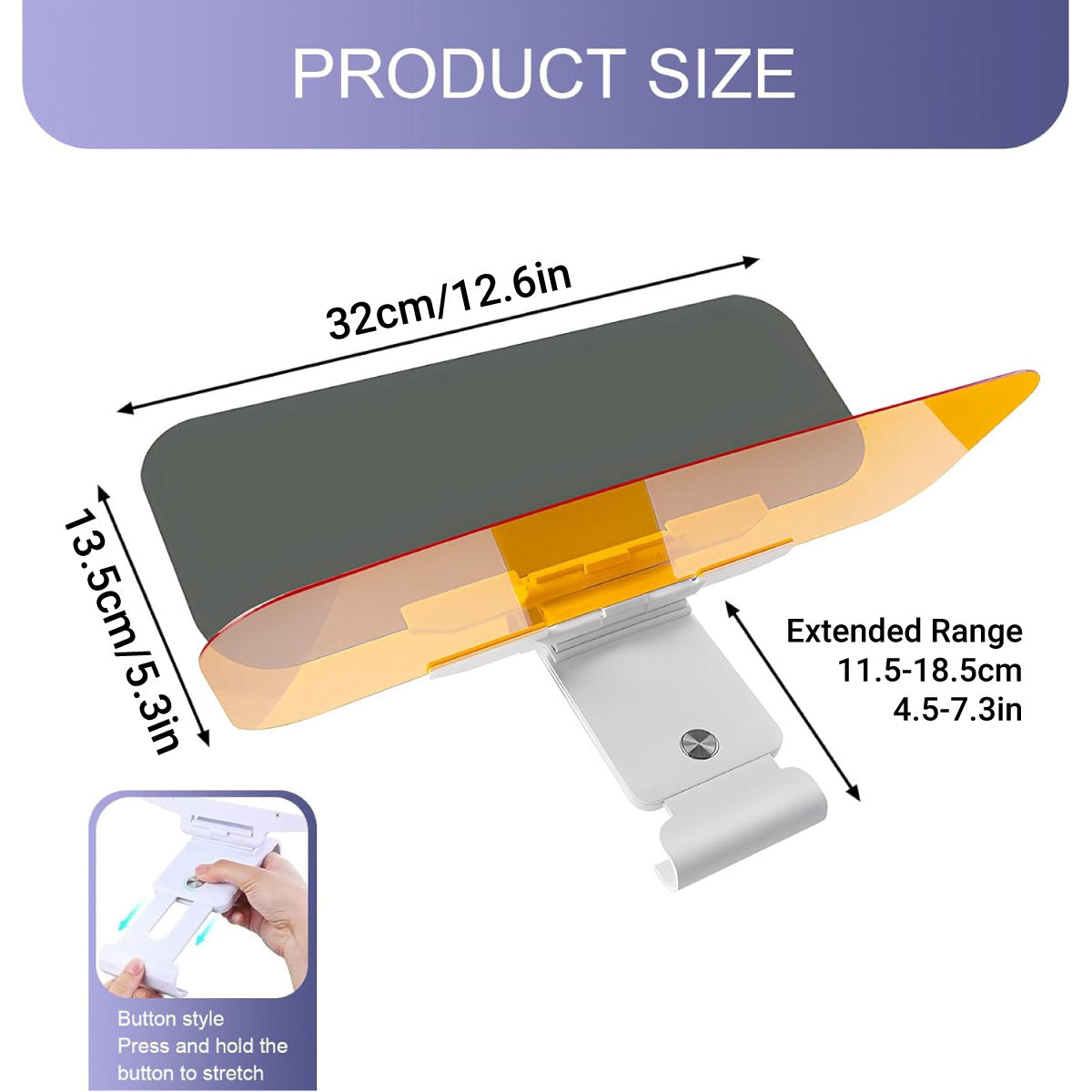 Automotive Parts: Day Night Anti Glare Sun Visor Mirror High Beam Shield Driver Eye Protection