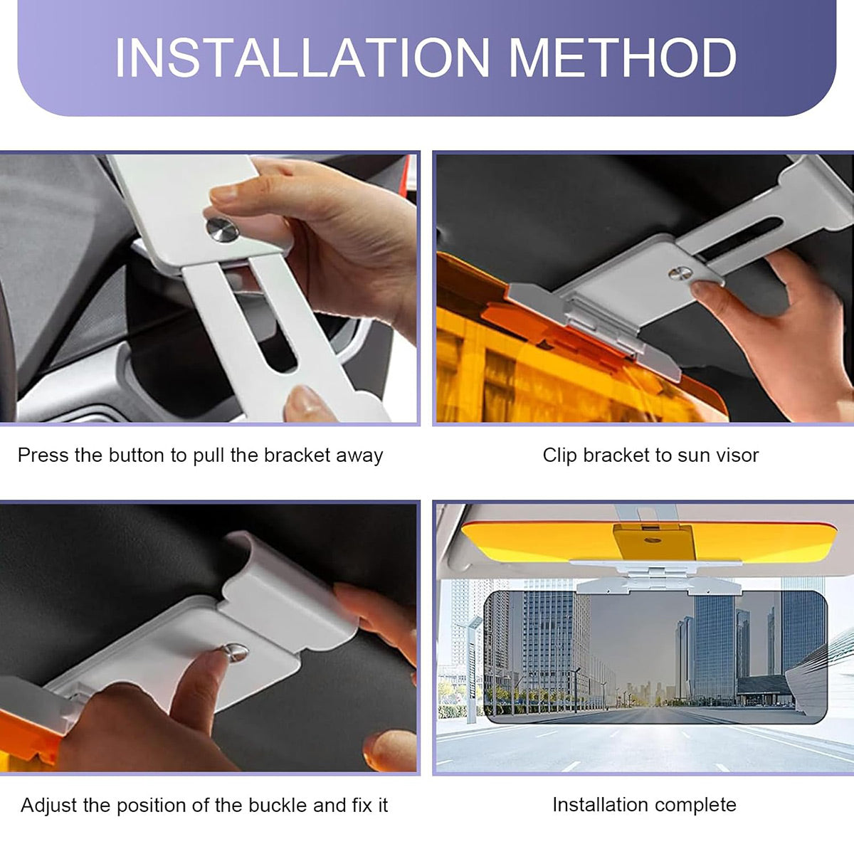 Automotive Parts: Day Night Anti Glare Sun Visor Mirror High Beam Shield Driver Eye Protection