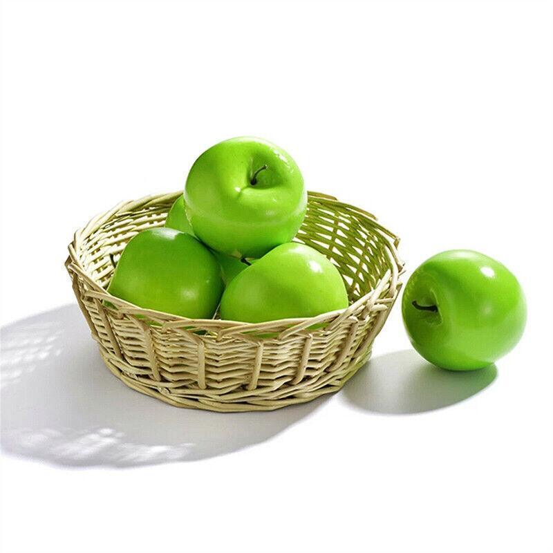 10 X Artificial Green or Red Apples for Home Party Wedding and Shop Decor - Green
