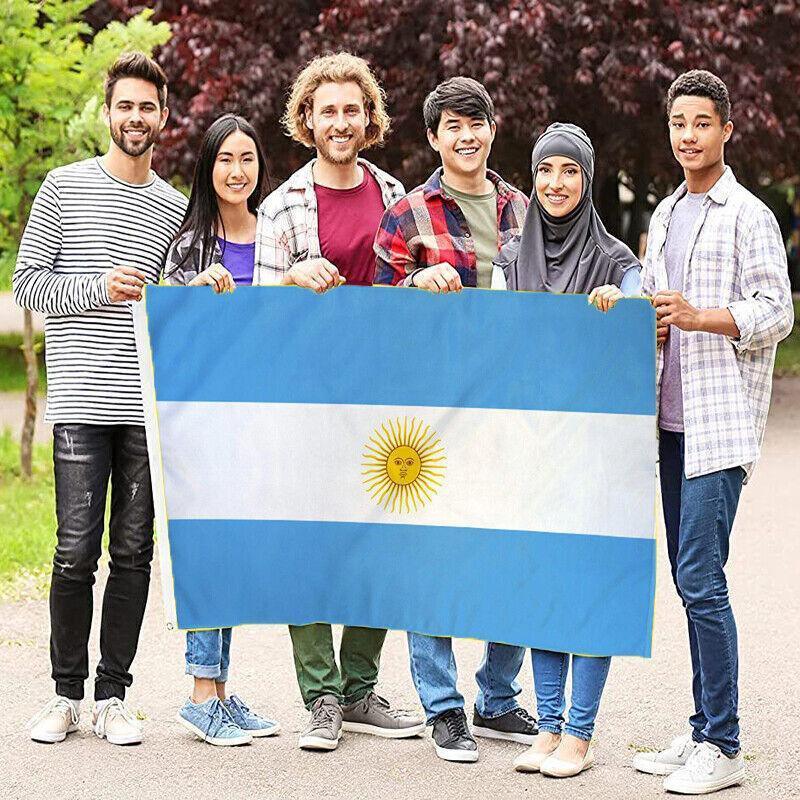 Outdoor Decorations & Lights: 150 x 90cm Large Argentina Flag Argentine Argentinian National Outdoor Festival