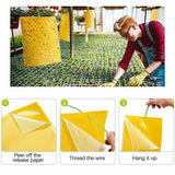 10PCS Yellow Sticky Paper Insect Trap Catcher Killer Fly Aphids Wasp - 25x10cm