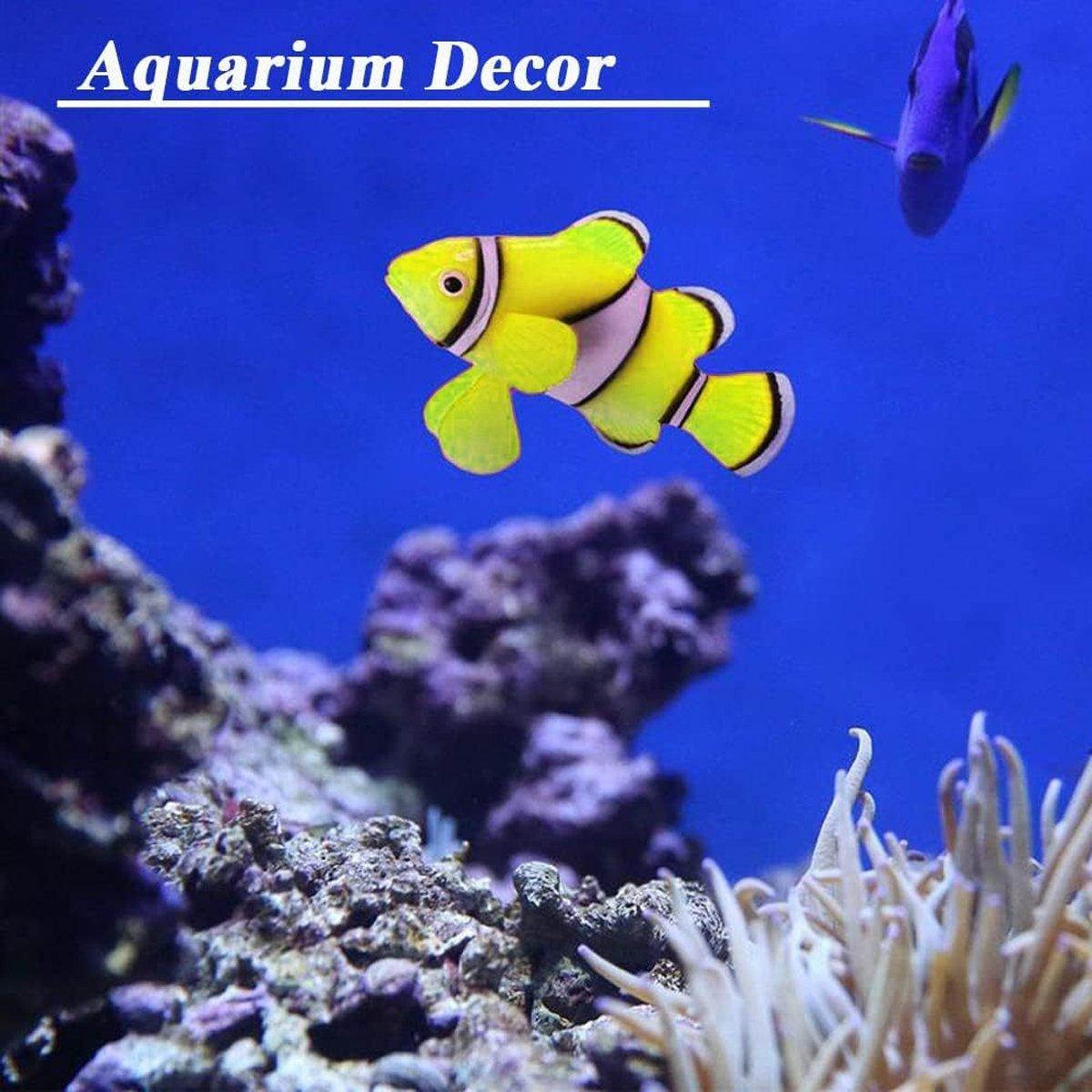 Aquarium Decor: 2PCS Artificial Betta Fish Aquarium Decorations Silicone Floating Moving Fish - Sky Blue Goldfish