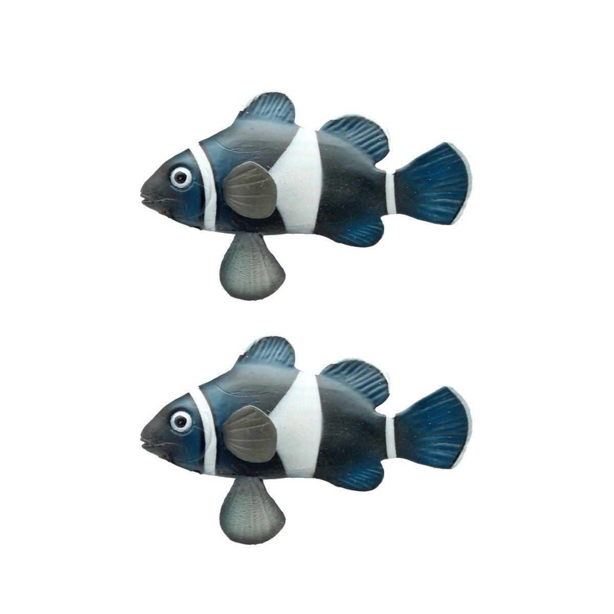 Aquarium Decor: 2PCS Artificial Betta Fish Aquarium Decorations Silicone Floating Moving Fish - Sky Blue Goldfish