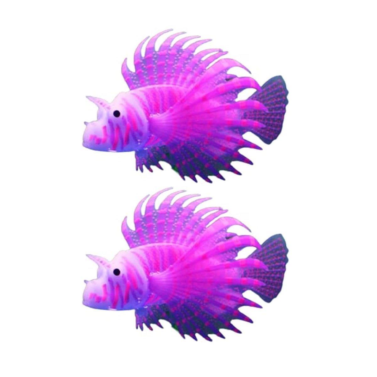 Aquarium Decor: 2PCS Artificial Betta Fish Aquarium Decorations Silicone Floating Moving Fish - Sky Blue Goldfish