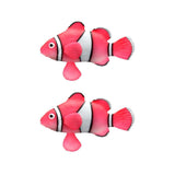 2PCS Artificial Betta Fish Aquarium Decorations Silicone Floating Moving Fish - Purple Lionfish