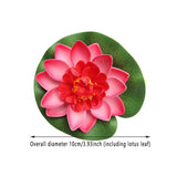 9pcs Simulation Lotus Flowers Leaves Water Lily Pond Fish Tank Decoration