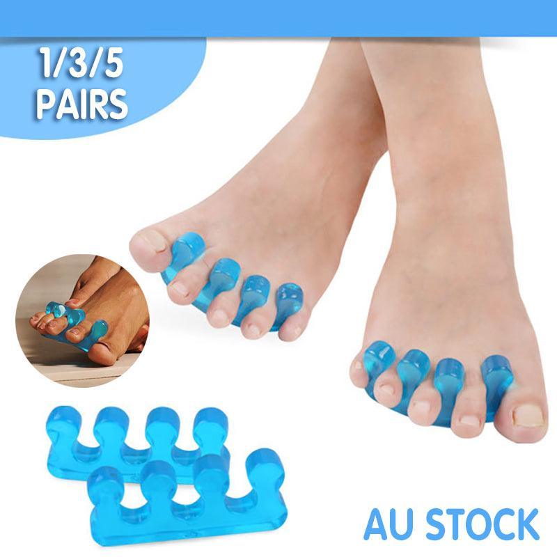 Nail Care: Reusable Soft Silicon Toe Finger Separator Nail Art Pedicure Polish Tool Au - 1Pair