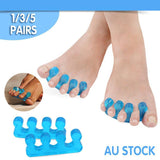 Nail Care: Reusable Soft Silicon Toe Finger Separator Nail Art Pedicure Polish Tool Au - 1Pair