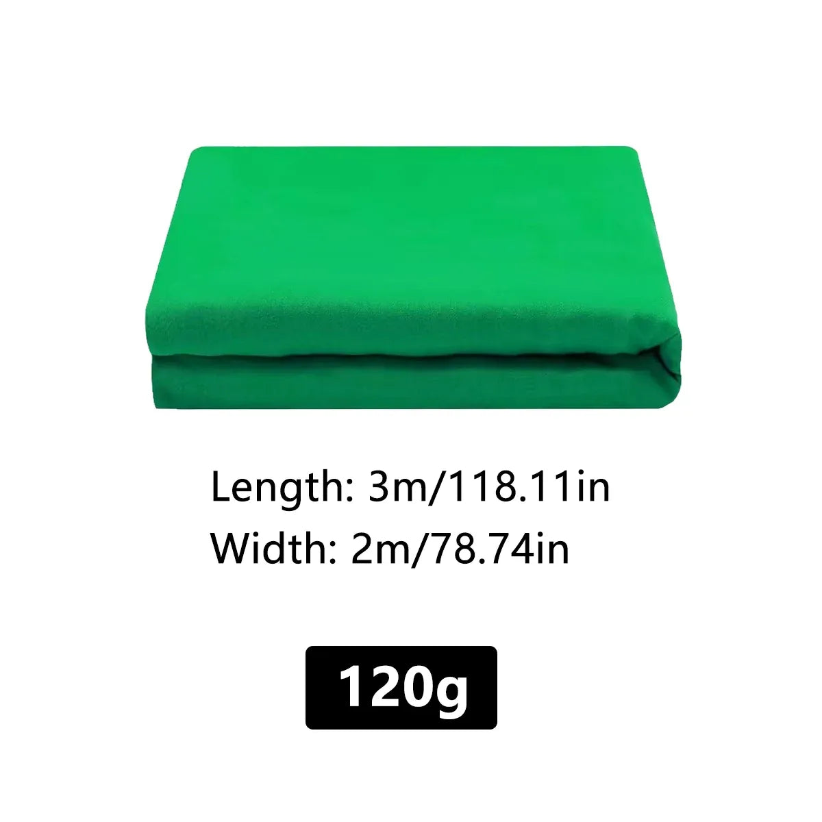 Professional Photography Background Cloth Wrinkle Resistant Durable Green/Black - Black