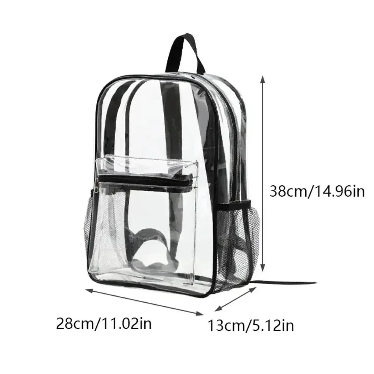 Transparent Backpack Schoolbag Large Capacity Storage Bag For School And Travel
