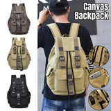 Backpacks: Unisex Retro Rucksack Large Capacity Travel Bag Leisure Backpack Schoolbag - Khaki