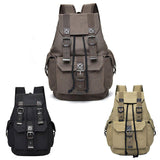 Backpacks: Unisex Retro Rucksack Large Capacity Travel Bag Leisure Backpack Schoolbag - Khaki