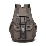 Backpacks: Unisex Retro Rucksack Large Capacity Travel Bag Leisure Backpack Schoolbag - Khaki