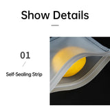 10 Pack Reusable Frosted PEVA Food Storage Bags Resealable Ziplock Freezer Safe - Yellow