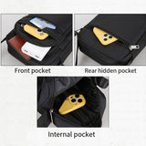 Backpacks: Mens Crossbody Shoulder Bag Travel Messenger Bag Casual Handbag for Boys and Men - Green-4 zippers