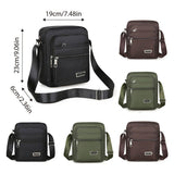 Backpacks: Mens Crossbody Shoulder Bag Travel Messenger Bag Casual Handbag for Boys and Men - Black-6 zippers