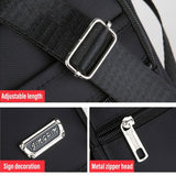 Backpacks: Mens Crossbody Shoulder Bag Travel Messenger Bag Casual Handbag for Boys and Men - Black-6 zippers