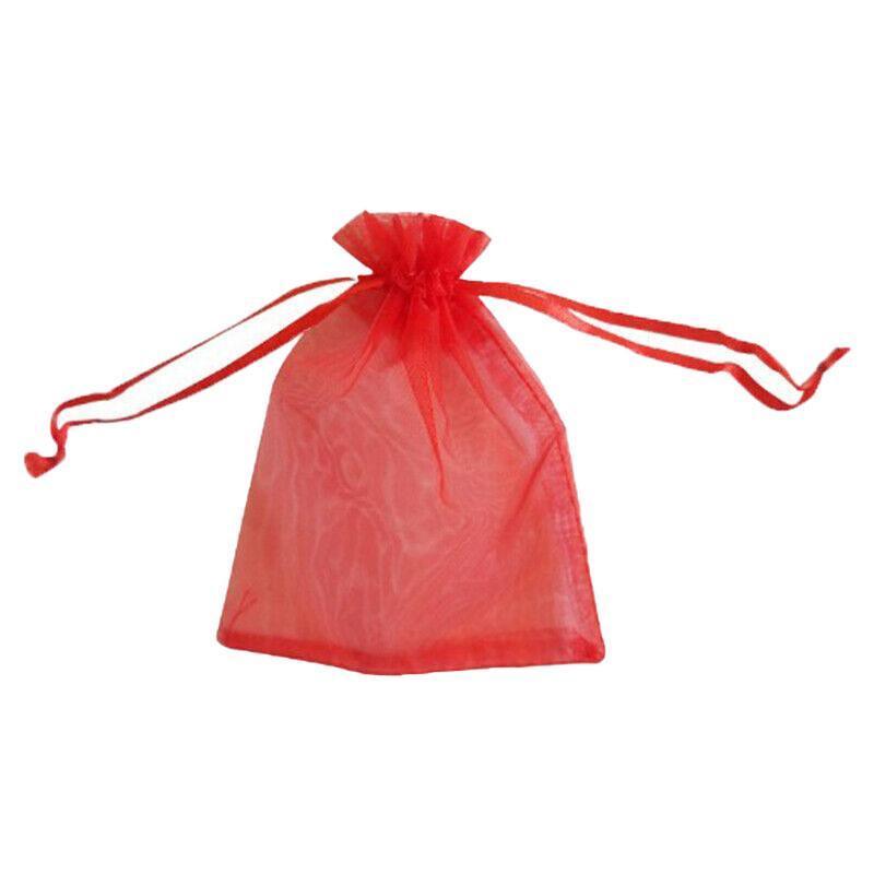 Clothing & Wardrobe Storage: 50 pcs Organza Bag Sheer Bags Jewellery Wedding Candy Packaging Sheer Bags 7*9 cm - Light Blue/50PCS