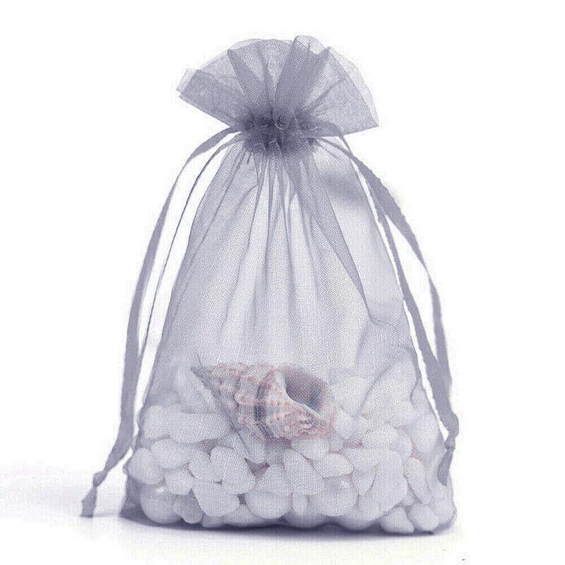 Clothing & Wardrobe Storage: 50 pcs Organza Bag Sheer Bags Jewellery Wedding Candy Packaging Sheer Bags 7*9 cm - Pink/50PCS