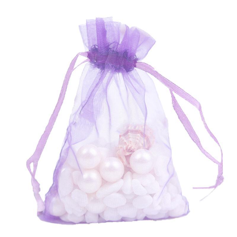 Clothing & Wardrobe Storage: 50 pcs Organza Bag Sheer Bags Jewellery Wedding Candy Packaging Sheer Bags 7*9 cm - Rose Red/50PCS