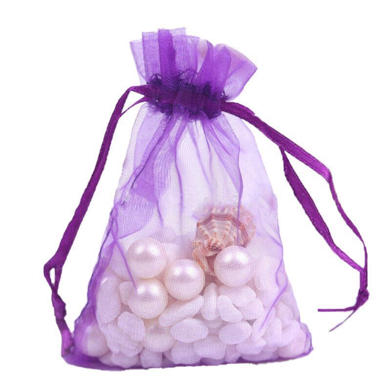 Clothing & Wardrobe Storage: 50 pcs Organza Bag Sheer Bags Jewellery Wedding Candy Packaging Sheer Bags 7*9 cm - Yellow/50PCS