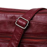 Women's Handbags: Multi Pocket Women Shoulder Bag Leather Crossbody Handbag Everyday Messenger - Black
