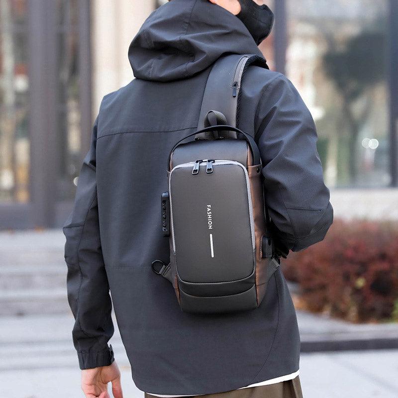 Backpacks: Multi-Function Password Lock Shoulder Bag Anti-Theft Crossbody Sling Bag Travel