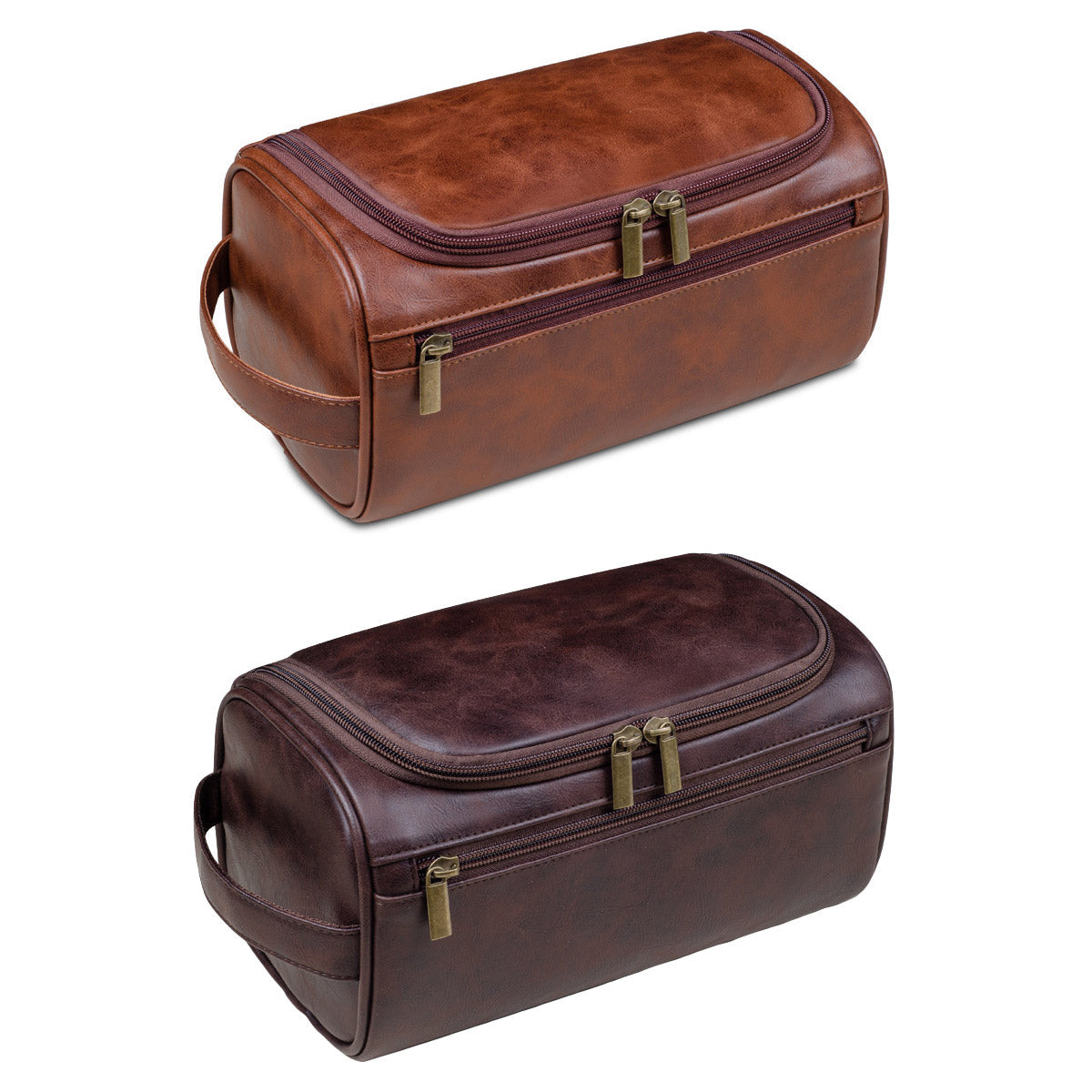 Cosmetic & Toiletry Bags: Large Capacity Waterproof Travel Toiletry Bag Cosmetic Organizer Multifunctional - Brown