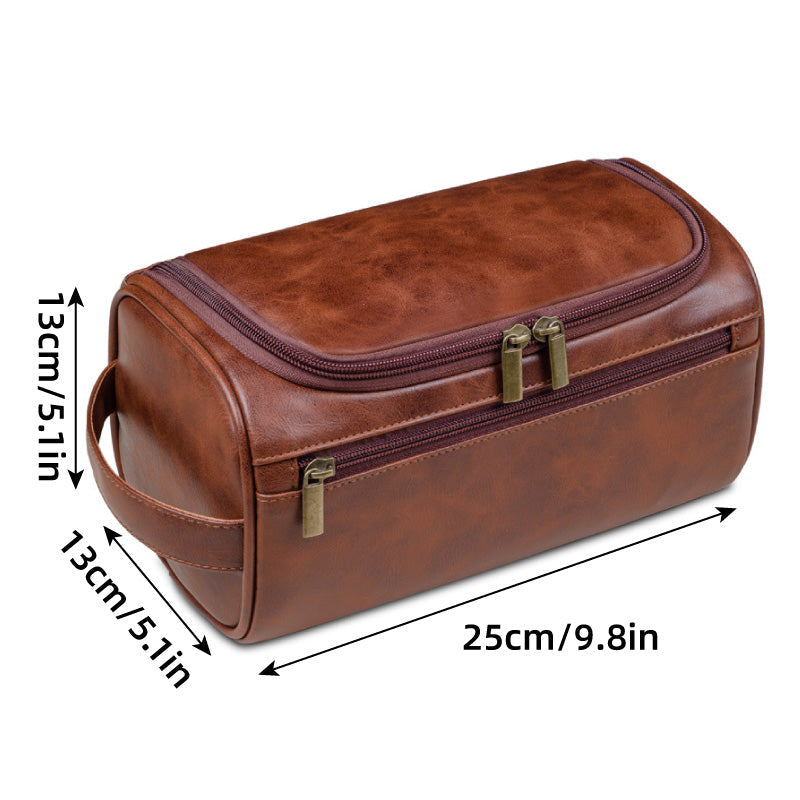 Cosmetic & Toiletry Bags: Large Capacity Waterproof Travel Toiletry Bag Cosmetic Organizer Multifunctional - Brown