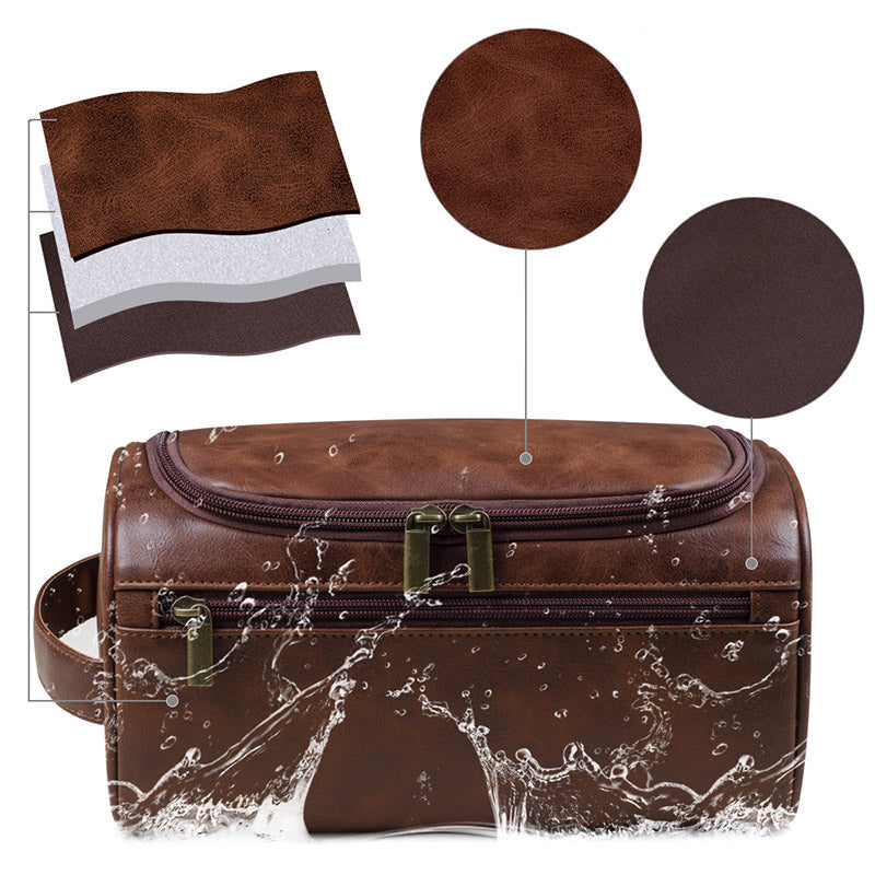 Cosmetic & Toiletry Bags: Large Capacity Waterproof Travel Toiletry Bag Cosmetic Organizer Multifunctional - Brown